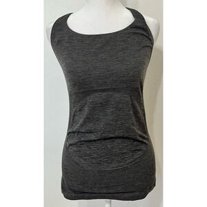 Blanqi medium maternity postpartum tank gray cross back cross strap support top